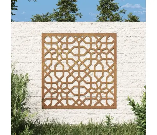 Dārza Sienas Rotājums, 55X55 Cm, Tērauds, Rūsas Efekts Vidaxl