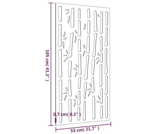 Dārza Sienas Rotājums, 105X55 Cm, Tērauds, Rūsas Efekts Vidaxl