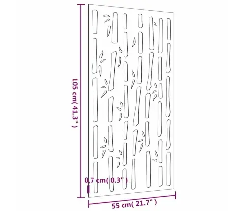 Dārza Sienas Rotājums, 105X55 Cm, Tērauds, Rūsas Efekts Vidaxl
