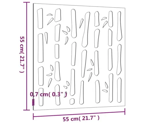 Dārza Sienas Rotājums, 55X55 Cm, Tērauds, Rūsas Efekts Vidaxl