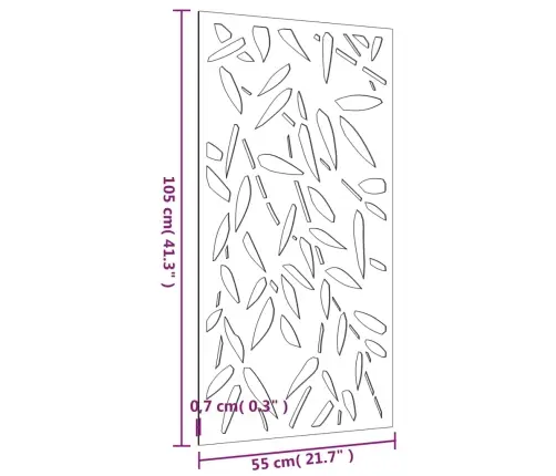 Dārza Sienas Rotājums, 105X55 Cm, Tērauds, Rūsas Efekts Vidaxl