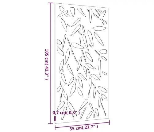 Aia Seinakaunistus, 105X55 Cm Corteni Teras Bambuse Lehe Disain