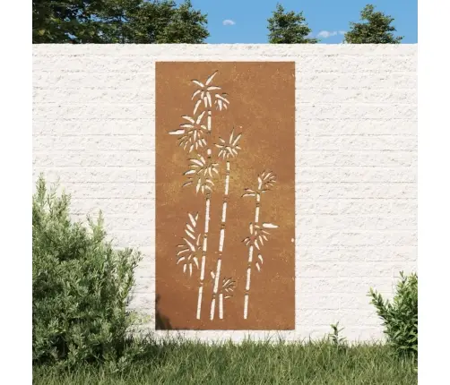 Dārza Sienas Rotājums, 105X55 Cm, Tērauds, Rūsas Efekts Vidaxl