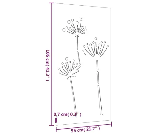 Aia Seinakaunistus, 105X55 cm Corteni Teras, Lilledisain