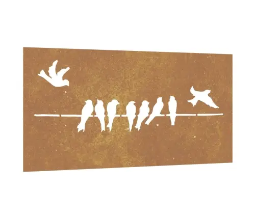 Dārza Sienas Rotājums, 105X55 Cm, Tērauds, Rūsas Efekts Vidaxl