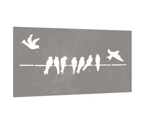 Dārza Sienas Rotājums, 105X55 Cm, Tērauds, Rūsas Efekts Vidaxl