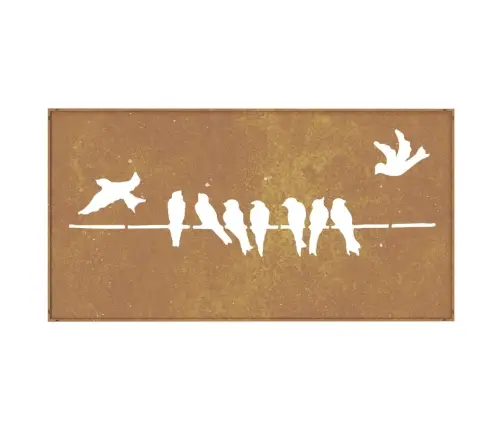 Dārza Sienas Rotājums, 105X55 Cm, Tērauds, Rūsas Efekts Vidaxl