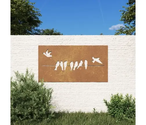 Dārza Sienas Rotājums, 105X55 Cm, Tērauds, Rūsas Efekts Vidaxl