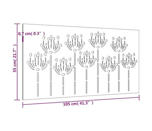 Aia Seinakaunistus, 105X55 cm Corteni Teras, Lilledisain