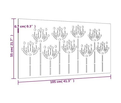 Aia Seinakaunistus, 105X55 cm Corteni Teras, Lilledisain