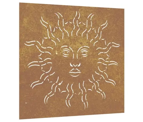 Dārza Sienas Rotājums, 55X55 Cm, Tērauds, Rūsas Efekts Vidaxl