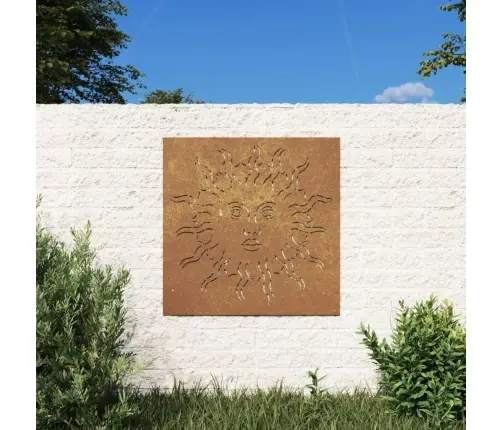 Dārza Sienas Rotājums, 55X55 Cm, Tērauds, Rūsas Efekts Vidaxl