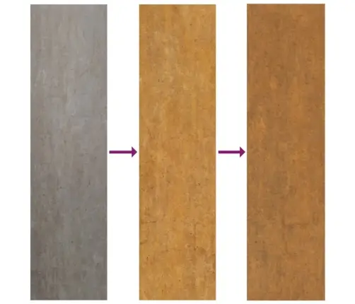 Sodo Sienos Dekoracija, 55X55cm Corten Plienas, Medžio Dizaino