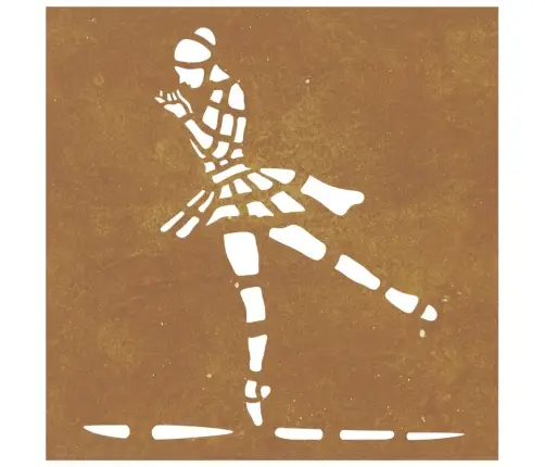 Dārza Sienas Rotājums, 55X55 Cm, Tērauds, Rūsas Efekts Vidaxl