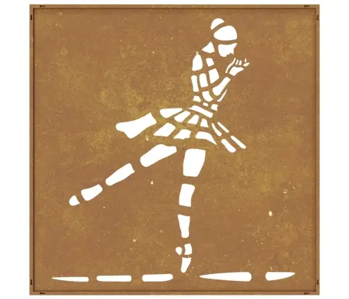 Dārza Sienas Rotājums, 55X55 Cm, Tērauds, Rūsas Efekts Vidaxl