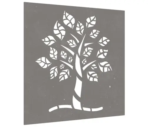 Dārza Sienas Rotājums, 55X55 Cm, Tērauds, Rūsas Efekts Vidaxl