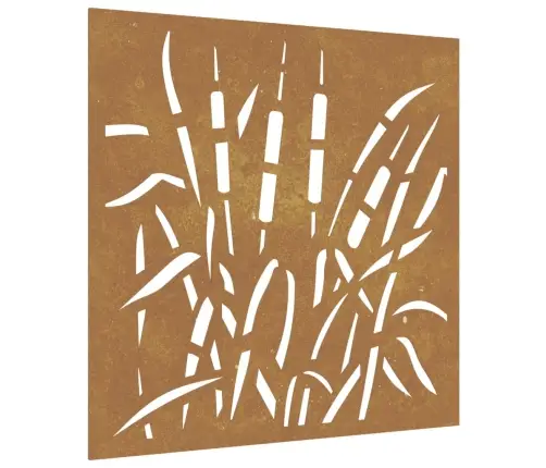 Dārza Sienas Rotājums, 55X55 Cm, Tērauds, Rūsas Efekts Vidaxl