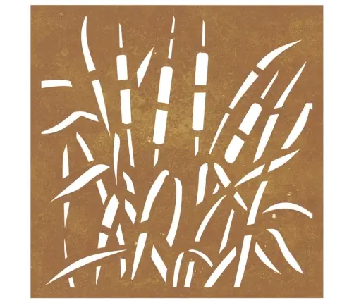 Dārza Sienas Rotājums, 55X55 Cm, Tērauds, Rūsas Efekts Vidaxl