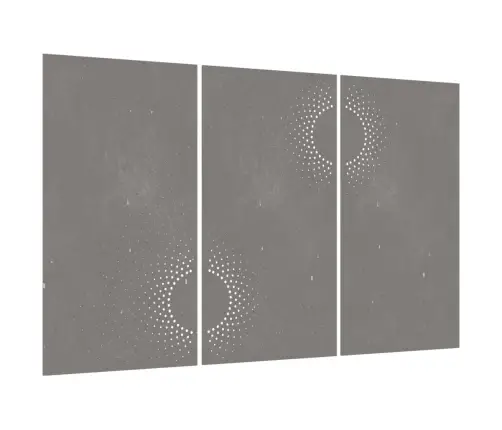 Dārza Sienas Rotājumi, 3 Gab., 105X55 Cm, Tērauds, Rūsas Efekts Vidaxl