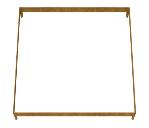 Augstā Dārza Puķu Kaste, 100X100X18,5 Cm, Tērauds, Rūsas Efekts Vidaxl