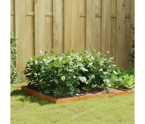 Augstā Dārza Puķu Kaste, 100X100X18,5 Cm, Tērauds, Rūsas Efekts Vidaxl