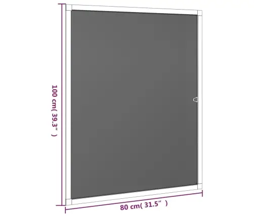 Kukaiņu Siets Logam, 80X100 Cm, Balts Vidaxl