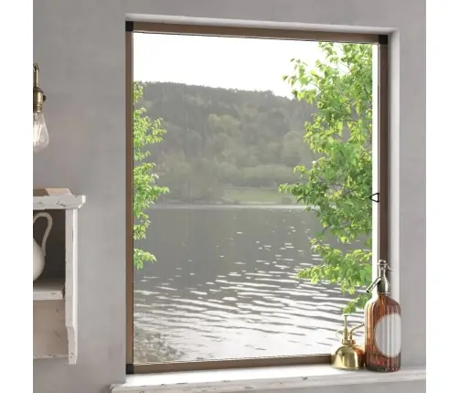 Kukaiņu Siets Logam, 100X120 Cm, Brūns Alumīnijs Vidaxl