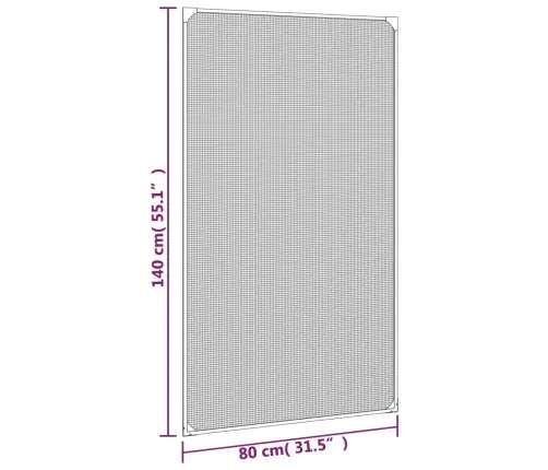 Magnētisks Kukaiņu Siets Logam, 80X140 Cm, Balts Vidaxl