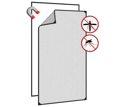 Magnētisks Kukaiņu Siets Logam, 80X140 Cm, Antracītpelēks Vidaxl