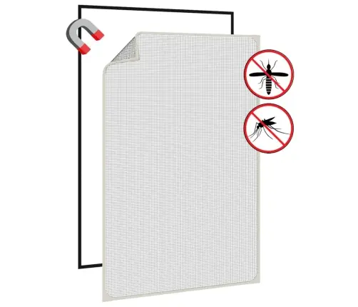 Magnētisks Kukaiņu Siets Logam, 80X120 Cm, Balts Vidaxl