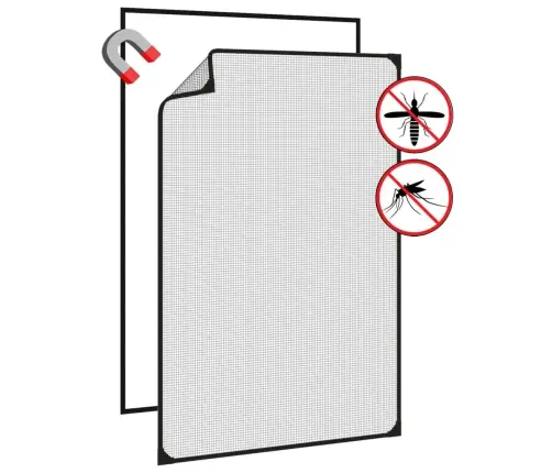 Magnētisks Kukaiņu Siets Logam, 80X120 Cm, Antracītpelēks Vidaxl