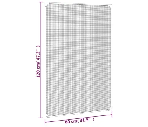 Magnētisks Kukaiņu Siets Logam, 80X120 Cm, Antracītpelēks Vidaxl