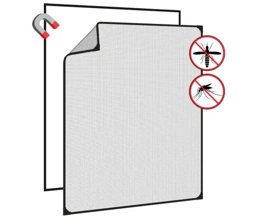 Magnētisks Kukaiņu Siets Logam, 100X120 Cm, Antracītpelēks Vidaxl