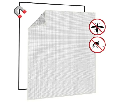 Magnētisks Kukaiņu Siets Logam, 120X140 Cm, Balts Vidaxl
