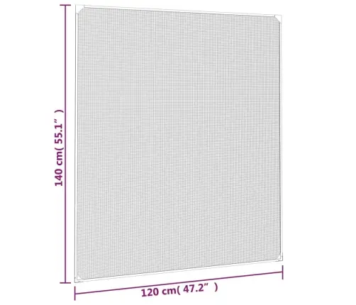 Magnētisks Kukaiņu Siets Logam, 120X140 Cm, Balts Vidaxl