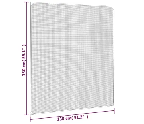 Magnetiga Putukavõrk Aknale, Valge, 130X150 Cm