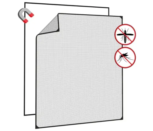 Magnetinis Tinklelis Nuo Vabzdžių Langams, Antracito, 130X150Cm