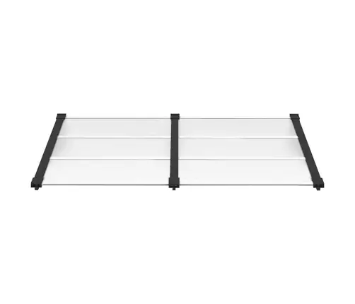 Ukse Varikatus, Must Ja Läbipaistev, 152,5X90 cm Polükarbonaat