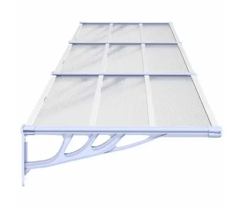 Durvju Jumtiņš, Pelēks, Caurspīdīgs, 358,5X90 Cm, Polikarbonāts Vidaxl