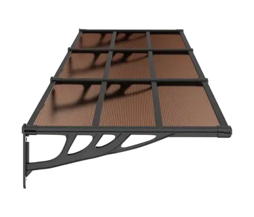 Ukse Varikatus, Must, 297,5X90 cm Polükarbonaat