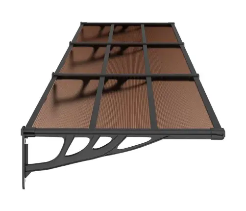 Ukse Varikatus, Must, 358,5X90 cm Polükarbonaat