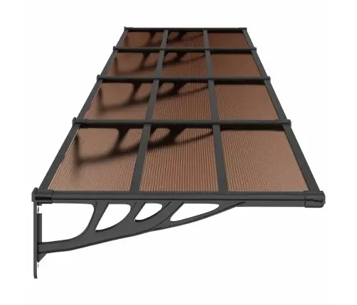 Ukse Varikatus, Must, 396 X 90 cm Polükarbonaat