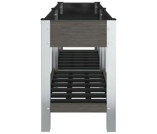 Augstā Puķu Kaste Ar Plauktu, Pelēka, 175X50X75 Cm, Wpc Vidaxl