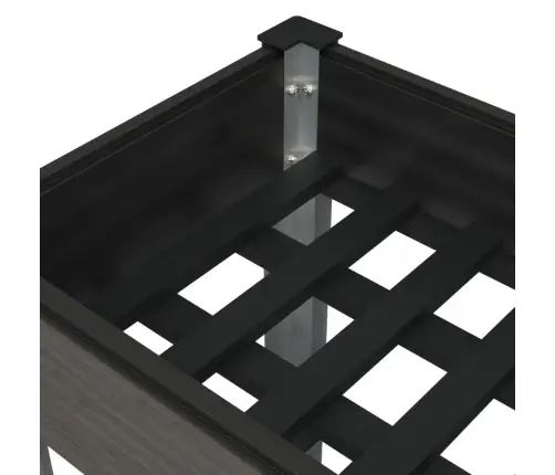 Augstā Puķu Kaste Ar Plauktu, Pelēka, 175X50X75 Cm, Wpc Vidaxl