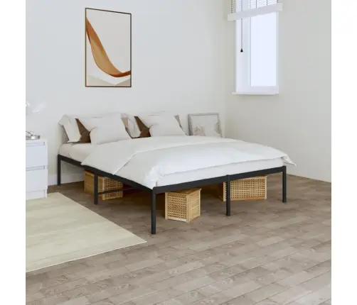 Metalinis Lovos Rėmas, Juodos Spalvos, 140X190Cm