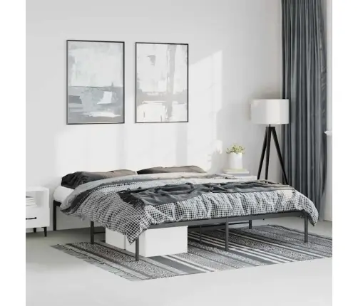 Gultas Rāmis, Melns Metāls, 183X213 Cm Vidaxl