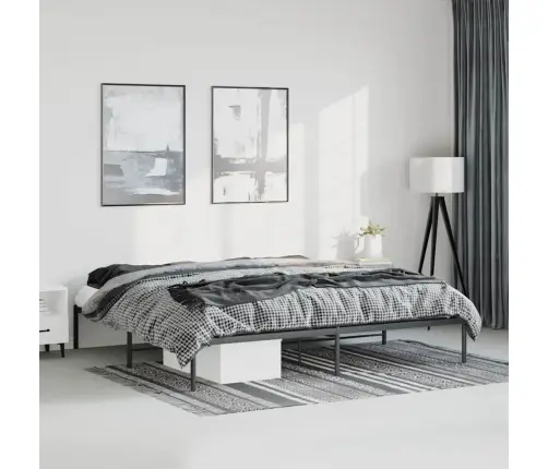 Gultas Rāmis, Melns Metāls, 193X203 Cm Vidaxl