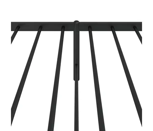 Gultas Rāmis Ar Galvgali, Melns Metāls, 80X200 Cm Vidaxl