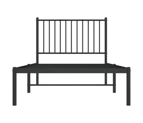 Metallist Voodiraam Peatsiga, Must, 90 X 190 Cm