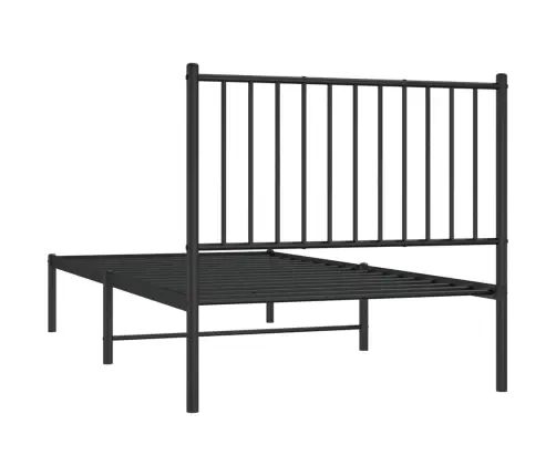 Metallist Voodiraam Peatsiga, Must, 90 X 190 Cm